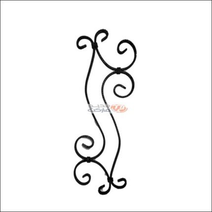 MOTIF FER FORGER EN FER PLAT 20X8.0 72X25 CM