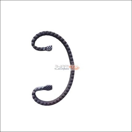 VOLUTE FORME C EN FER PLAT 12X6 (15X9) CM (A)