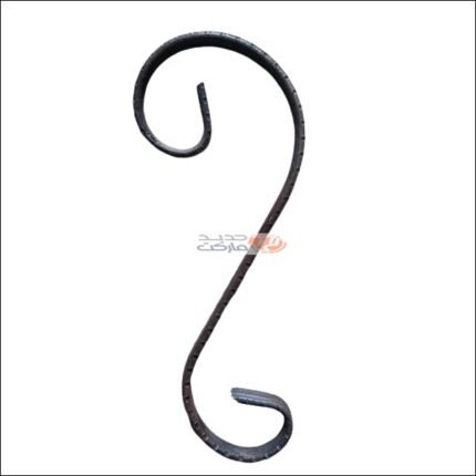 VOLUTE FORME S EN FER PLAT 12X6 (24X10) CM